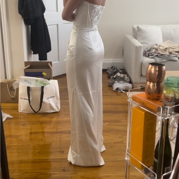 WORN ONCE Sau Lee Jacquard Julia Gown - Picture 5 of 5